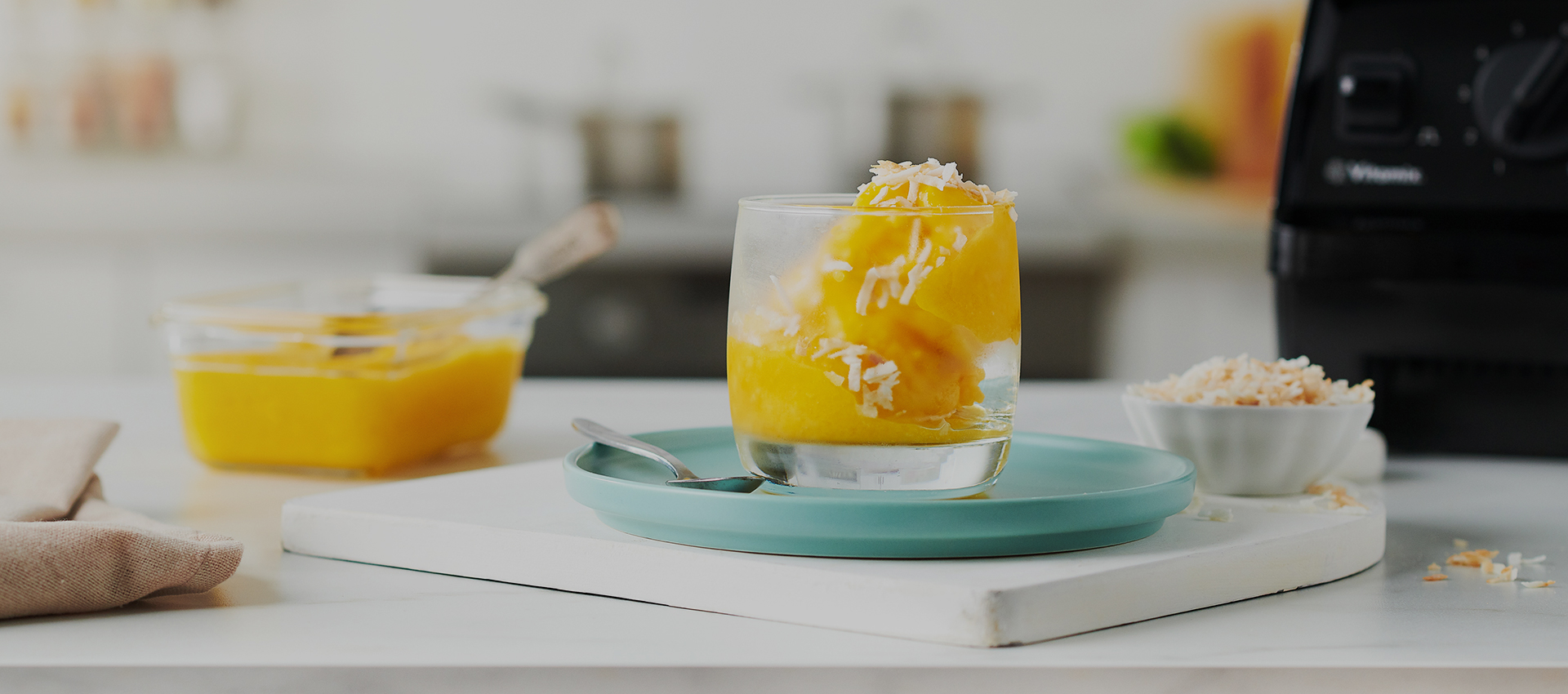 Sorbetto al cocco e mango